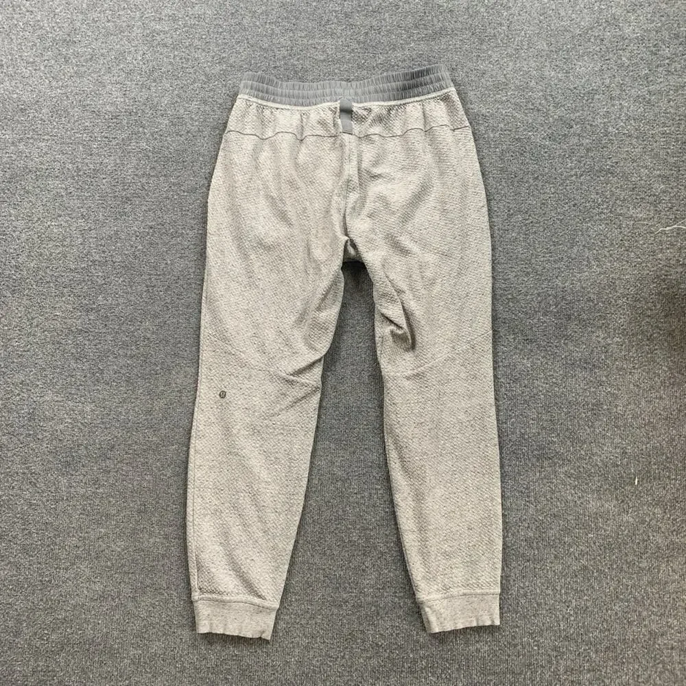 Lululemon Joggers Mens L Large Grey At Ease Heathered Workout Sweatpants *READ